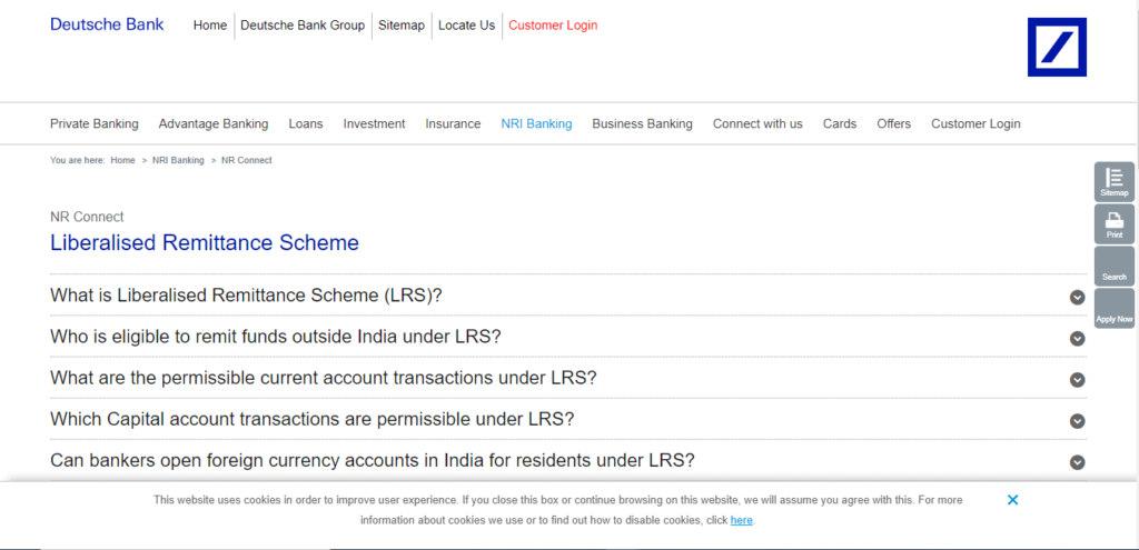 Liberalised Remittance (LRS) Scheme