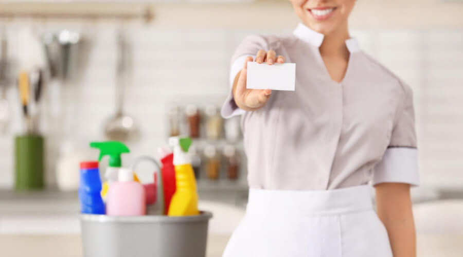 Distribute House Cleaning Business Cards