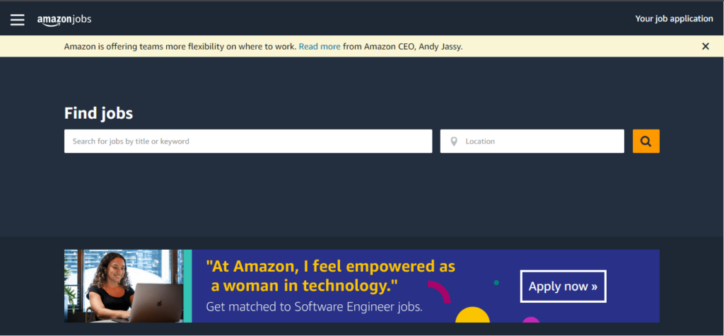 Amazon career portal